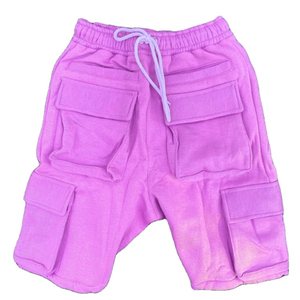 Pantalones Cortos Cargo para Hombre, Color Naranja, Cintura Media, Cierre de Cremallera, Bolsillos Casuales, 100% Algodón, Estilo Sólido Ecológico - Product Image 4