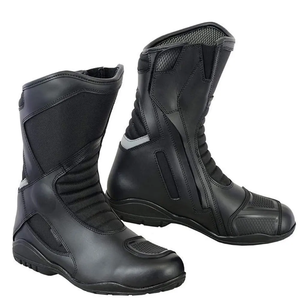 Botas de Motocicleta de Cuero para Hombre, Color Negro, Transpirables, con Cordones, para Carreras en Carretera, para Hombre, Equipo de Turismo - Product Image 5