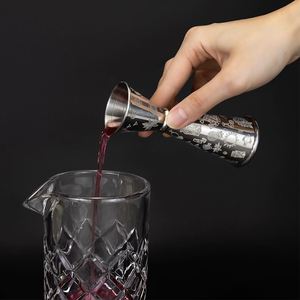 Jigger de Bar de Metal con Grabado Tiki Hawaiano, 30ml/60ml (1+2oz), Doble Cara, para Medir Vino y Cócteles, con Marcas de Escala - Product Image 2