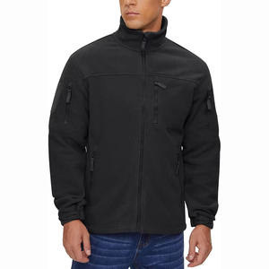 Veste polaire décontractée pour homme à col montant, entièrement zippée, chaude pour l'automne, imperméable, réversible, coupe-vent, pour usage extérieur, service OEM - Product Image 1