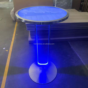 <span class=keywords><strong>OKEY</strong></span> Tavoli da Buffet Argento per Interni, Tavoli da Cocktail in Legno da 30 Pollici per Feste ed Eventi - Product Image 5