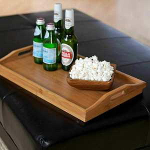 Portable Laminated Bamboo Bed Serving Tray With <b>Folding</b> Legs Laptop <b>Table</b> Breakfast Desk Foldable Platter Serving Board - Product Image 6