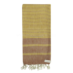 Vente en gros de serviettes de hammam turques élégantes noires écologiques avec coton tissé à la main pour les acheteurs en vrac - Product Image 2