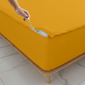 Drap-housse zippé de qualité hôtelière |   Système de fermeture facile |   Tissu doux et respirant |   Matelas sécurisé, ajustement parfait, confort sans plis - Product Image 1