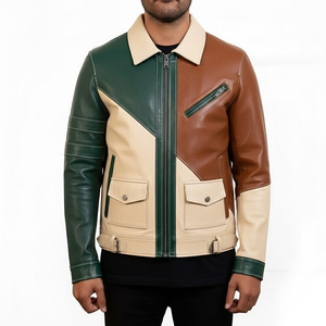 Veste en cuir élégante et tendance pour hommes, vente en gros, haute qualité, design personnalisé, veste en cuir véritable confortable pour l'hiver - Product Image 1