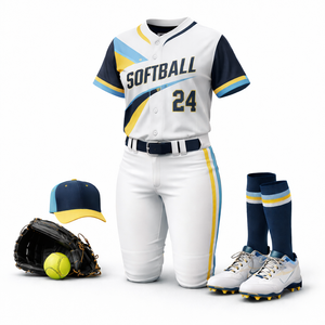 Uniforme de Softbol Personalizado para Hombre y Mujer, Conjunto de Jersey y Pantalones Sublimados de Manga Corta, Uniformes de Equipo OEM, Transpirables, de Secado Rápido, 100% Poliéster - Product Image 1