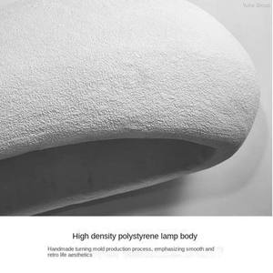 Lampe suspendue minimaliste moderne grise en mousse, différents styles de matériaux, lustre pour restaurant d'hôtes - Product Image 5