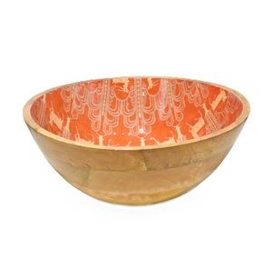 Bol à salade en bois de manguier, design tendance, taille personnalisée, fait main, écologique, passe au lave-vaisselle, léger, de luxe, pour les fêtes - Product Image 2