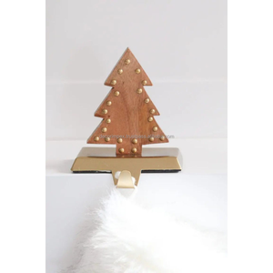 Porte-bas élégant en métal doré pour arbre de Noël Porte-bas de table pour cheminée de fête et décor de cheminée en vente - Product Image 6