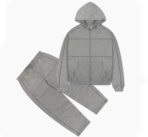 High Quality Premium Color Block Windbreaker 2-Piece Tracksuit Hoodie <b>Set</b> Outdoor Running Training Sportswear Custom Fit - Product Image 4