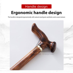 Bâtons de marche en bois pour l'extérieur, légers, modernes, durables, antidérapants, avec couleur personnalisée et longueur réglable, best-sellers - Product Image 3