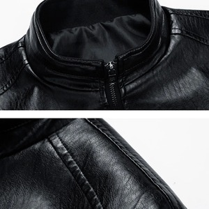 2026 New Arrival High Quality Customized <b>Men's</b> Knitted Coated Leather Breathable <b>Sherpa</b> Lined Streetwear Vintage <b>Jacket</b> Stand - Product Image 4