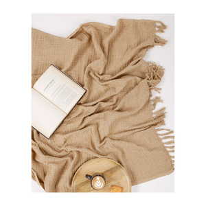 Grey Colour Modern Geometric Jacquard Pattern <b>Fleece</b> Fabric <b>Throw</b> <b>Blanket</b> Rectangular Antistatic All-Season Home Decorative - Product Image 2