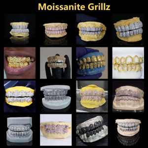 Grillz Dentales de Oro Rosa, Juego Completo, con Microincrustaciones de Cristal de Corte Brillante, Estilo Hiphop, Unisex, para Uso Diario y Fiestas - Product Image 4