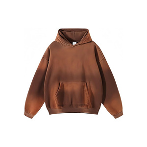 เสื้อฮู้ดดี้ผู้ชายสไตล์วินเทจทรงโอเวอร์ไซส์ ผ้าหนา ล้างสีแบบแอซิดวอช สำหรับคู่รัก ใส่ได้ในช่วงฤดูใบไม้ร่วง เสื้อสเวตเชิ้ตหนานุ่ม สไตล์วายทูเค - Product Image 6
