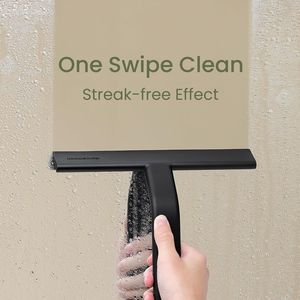 Escobilla de ducha de silicona todo en uno con gancho integrado, fácil de colgar para ventanas y puertas de vidrio del hogar - Product Image 5