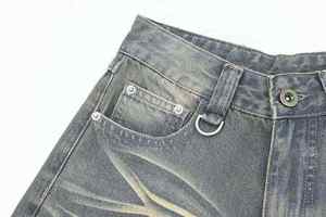 Nouveau look élégant, shorts en denim 100% coton pour l'été, shorts en denim droits respirants et décontractés, personnalisables - Product Image 3