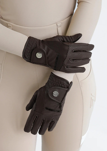 Gants de cyclisme professionnels en cuir pour l'hiver, ultra respirants, pour l'équitation, avec logo personnalisé, adhérence durable, fermeture à cordon, motif géométrique - Product Image 6