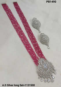 Ensemble de bijoux de mariée en diamant américain classique Collier et boucles d'oreilles en deux pièces pour mariage Style classique à la mode - Product Image 2