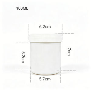 Emballage en plastique, pot en plastique PP blanc de 3 oz à parois droites, finition de col 62-400, pots en plastique - Product Image 2