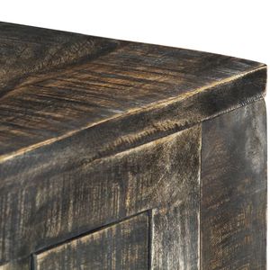 Scrivania in legno massello di Mango 43.3 "x 19.7" x 29.5 "nero con Design elegante - Product Image 4