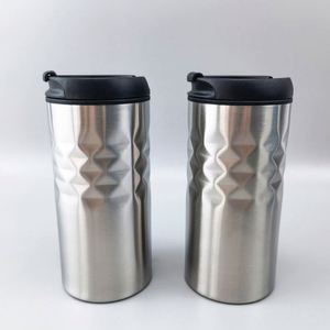 New Rhombic <b>Stripes</b> Vacuum Insulated Stainless Steel <b>Car</b> Cup Double-Layer Water Bottle - Product Image 3
