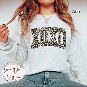 Custom Text OEM <b>Mock</b> <b>Neck</b> Sweatshirt Leopard Print Patch Embroidery Greek Clothing - Product Image 5