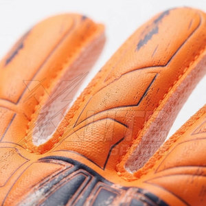 High Quality Custom Printed Leather <b>Football</b> Training Youth Goalkeeper Gloves <b>Foam</b> Backhand Non-Slip Hook Loop Closure - Product Image 6