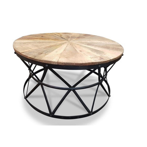 OEM Customized Luxury Marble Top Coffee <b>Table</b> with Handcrafted <b>Iron</b> Base Modern Design for Export and Wholesale - Product Image 5