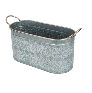 Nouvel Arrivage : Ensemble de deux pots de fleurs vintage en fer galvanisé, personnalisables en taille, forme et couleur, pour usage en jardinage - Product Image 3