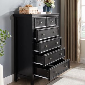 Modern 6-Drawer Dresser <b>Cabinet</b> Closet Organizers <b>Storage</b> for Clothes L-Shaped Drawers - Product Image 3