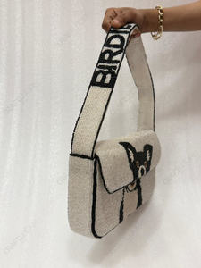 Bolso de Noche Tipo Clutch con Solapa y Diseño de Cachorro con Cuentas Hecho a Mano para Mujer, Venta al por Mayor, OEM, Marca Privada, Fabricante de Exportación de India - Product Image 2