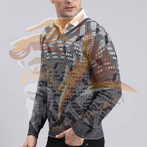 Fournisseur en gros de pulls en tricot sur mesure, haute qualité, nouveau style, respirant, anti-rétrécissement, 100% coton, à motifs - Product Image 3