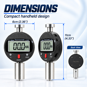 เครื่องวัดความแข็งแบบดิจิตอล Digital Shore A Durometer 0-100HA หน้าจอ LCD หัววัดสแตนเลส - มีบริการ OEM - Product Image 6
