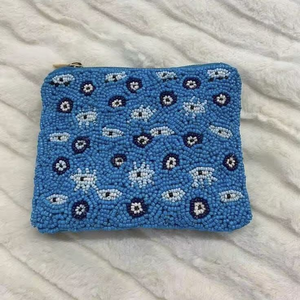 Porte-monnaie souple en coton et rotin, entièrement brodé à la main, style vintage, motif clé, pour filles, grand format, avec fermeture magnétique, idéal pour les voyages - Product Image 4