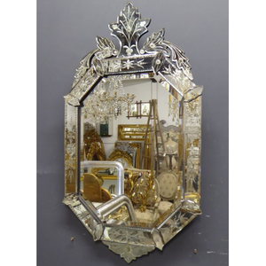 Miroir baroque vénitien élégant |   Miroir mural décoratif en verre de style antique de luxe pour la décoration intérieure de la chambre, de l'hôtel et de la maison - Product Image 1