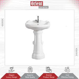 Fournisseur direct d'usine, lavabo sur pied en céramique blanche de qualité supérieure, fabriqué en Inde, hygiénique, pour la salle de bain, pour la maison et l'hôtel - Product Image 3