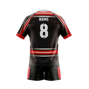 Uniformes Deportivos para Equipos al por Mayor, Diseños Personalizados Económicos, Camiseta de Rugby Transpirable con Estampado por Transferencia de Calor para Hombre, Manga Corta - Product Image 6