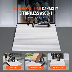 Rampa per Soglie in Alluminio da 6 Pollici, Capacità di Carico 800 Libbre, Accessibile per Sedie a Rotelle, Regolabile per Porte - Product Image 5