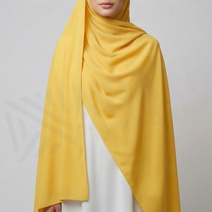 Hiyab de Chifón de Color Sólido para Mujer, Transpirable, para Uso Diario, Pañuelo Étnico de Oriente Medio - Product Image 5