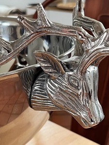 Seau à glace élégant avec poignée tête de cerf, finition argentée, idéal pour les fêtes, les événements et les bars de luxe - Product Image 6