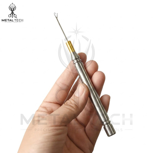 Steel Micro Ring Hair Extension Loop <b>Threader</b> <b>Needle</b> Tool Metal Handle Latch Hook Wire Pulling Kit For Weaving Extensions - Product Image 4