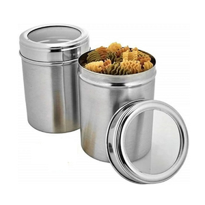 Vintage Metal Kitchen Canister Set Of 3 Airtight Powder Coated Food Storage For <b>Flour</b> Sugar And Coffee Farmhouse Organizer Jars - Product Image 5