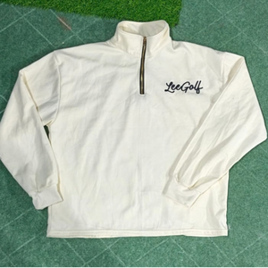 <b>Mens</b> White Quarter Zip Terry Sweatshirt <b>Turtleneck</b> Long Sleeves Breathable Minimal Casual Pullover Top Streetwear Fashion - Product Image 6