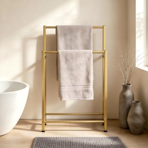 Wholesale Black Metal Freestanding <b>Towel</b> Rack, Modern Countertop <b>Hand</b> <b>Towel</b> <b>Holder</b>, Space Saving Bathroom Organizer for Home Hot - Product Image 1