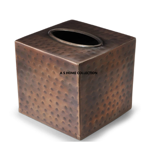 Boîte à mouchoirs classique pour la maison, l'hôtel, le restaurant, couleur or, design floral, en aluminium, décoration et accessoires de table. - Product Image 5