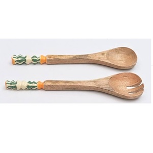 Ensemble de couverts élégants en bois naturel pour la maison et l'hôtel, comprenant des fourchettes et des ustensiles de cuisine uniques - Product Image 6