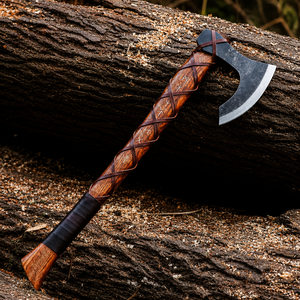 Custom Outdoor Handmade <b>Viking</b> <b>Axe</b> with Wooden Handle for Camping and Bushcraft Industrial & DIY Grade <b>Axe</b> - Product Image 1