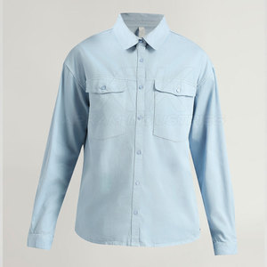 ราคาขายส่ง เสื้อเชิ้ตยีนส์ผู้หญิงสั่งทำได้ รุ่นใหม่ น้ำหนักเบา ขายดี - Product Image 6