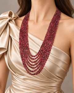 Collar de Cuentas de Turmalina Rosa Natural - Product Image 2